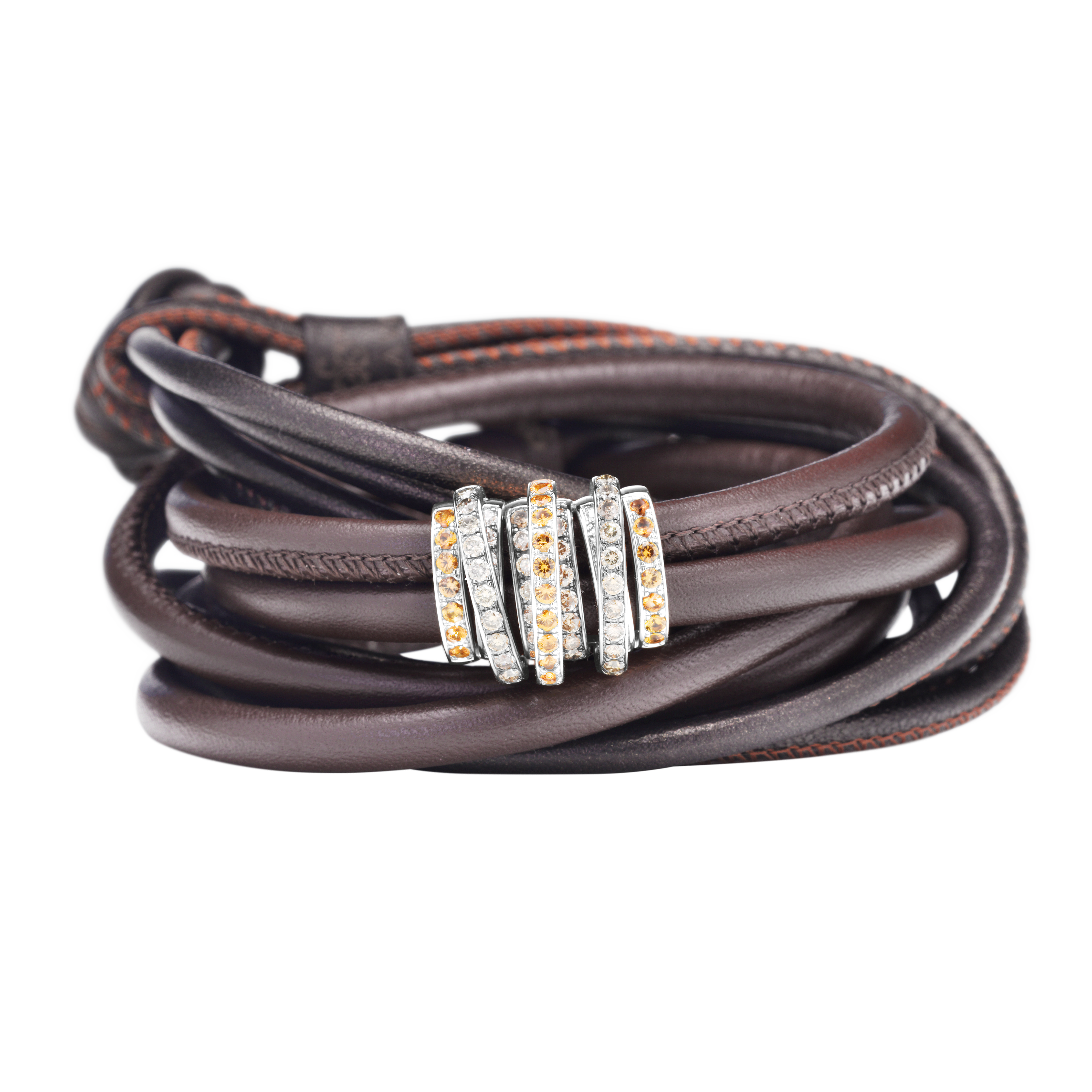 jewellery element for leather bracelet La Donna